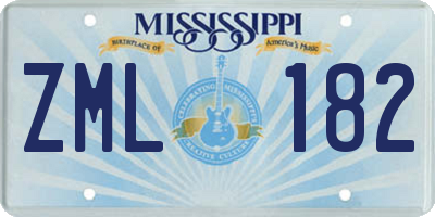 MS license plate ZML182