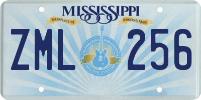 MS license plate ZML256