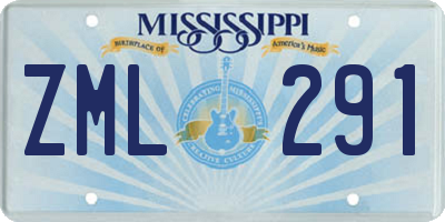 MS license plate ZML291