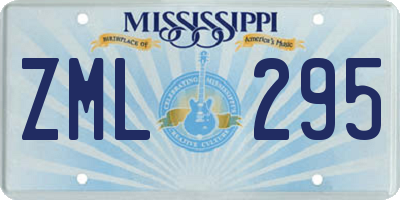MS license plate ZML295