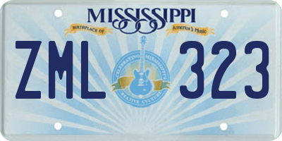 MS license plate ZML323