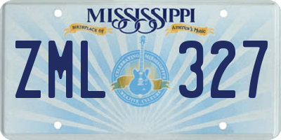 MS license plate ZML327
