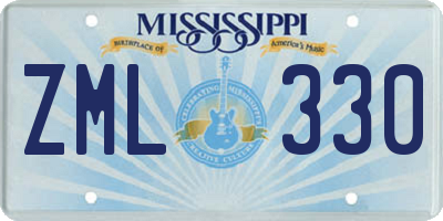 MS license plate ZML330