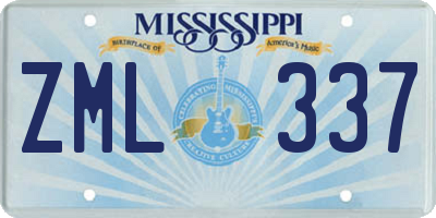 MS license plate ZML337