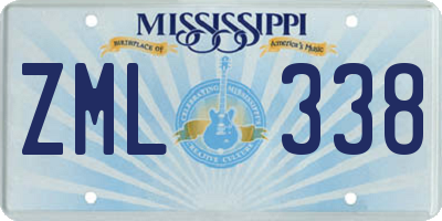 MS license plate ZML338