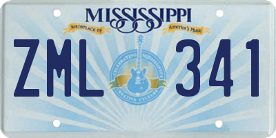 MS license plate ZML341