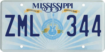 MS license plate ZML344