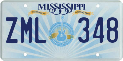 MS license plate ZML348