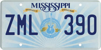 MS license plate ZML390