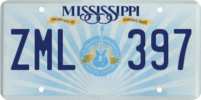 MS license plate ZML397