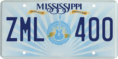 MS license plate ZML400