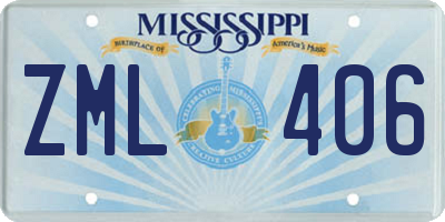 MS license plate ZML406