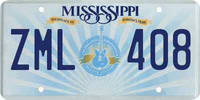 MS license plate ZML408