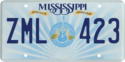 MS license plate ZML423