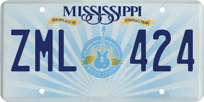 MS license plate ZML424
