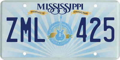 MS license plate ZML425