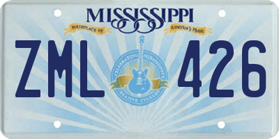 MS license plate ZML426