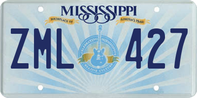 MS license plate ZML427