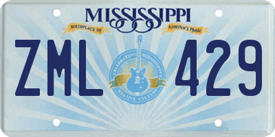 MS license plate ZML429