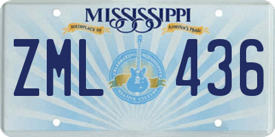 MS license plate ZML436
