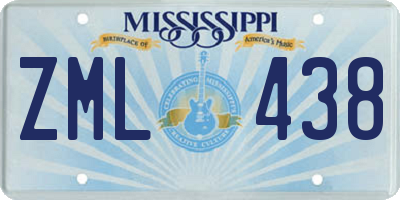MS license plate ZML438