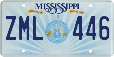 MS license plate ZML446