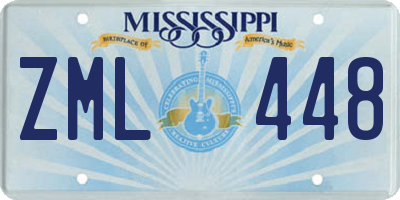 MS license plate ZML448