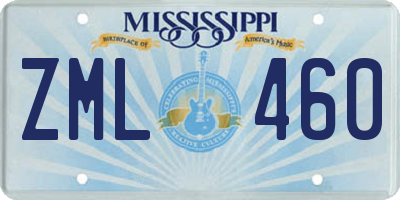 MS license plate ZML460