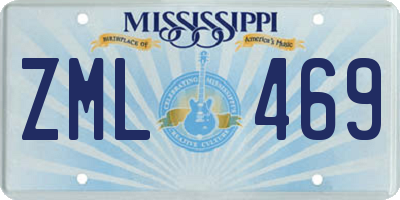 MS license plate ZML469
