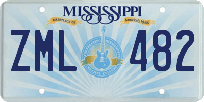 MS license plate ZML482