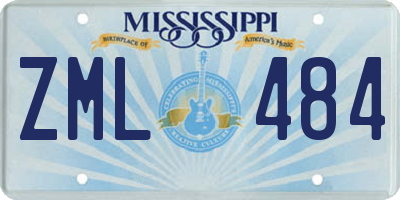MS license plate ZML484