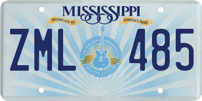 MS license plate ZML485