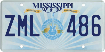 MS license plate ZML486
