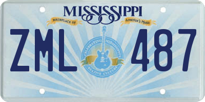 MS license plate ZML487