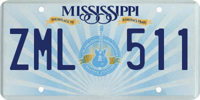 MS license plate ZML511