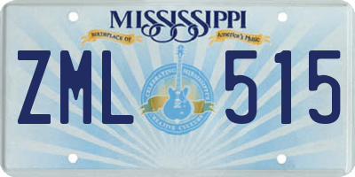 MS license plate ZML515