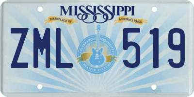 MS license plate ZML519