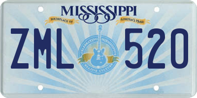 MS license plate ZML520