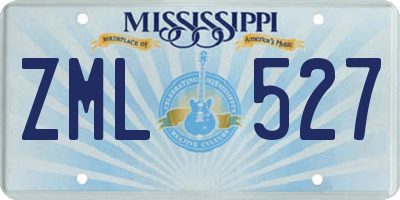 MS license plate ZML527