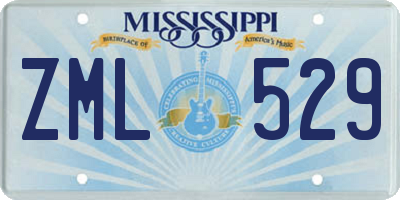 MS license plate ZML529