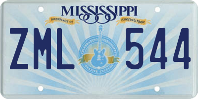 MS license plate ZML544