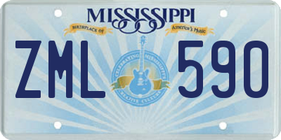 MS license plate ZML590
