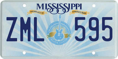 MS license plate ZML595