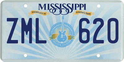 MS license plate ZML620