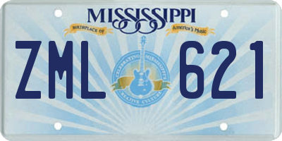 MS license plate ZML621