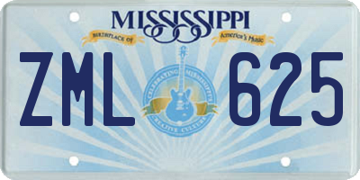 MS license plate ZML625