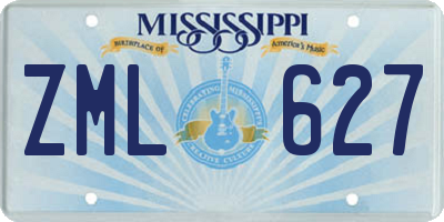 MS license plate ZML627