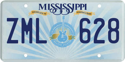 MS license plate ZML628