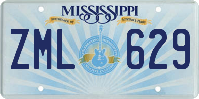 MS license plate ZML629