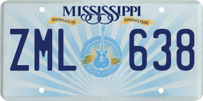 MS license plate ZML638
